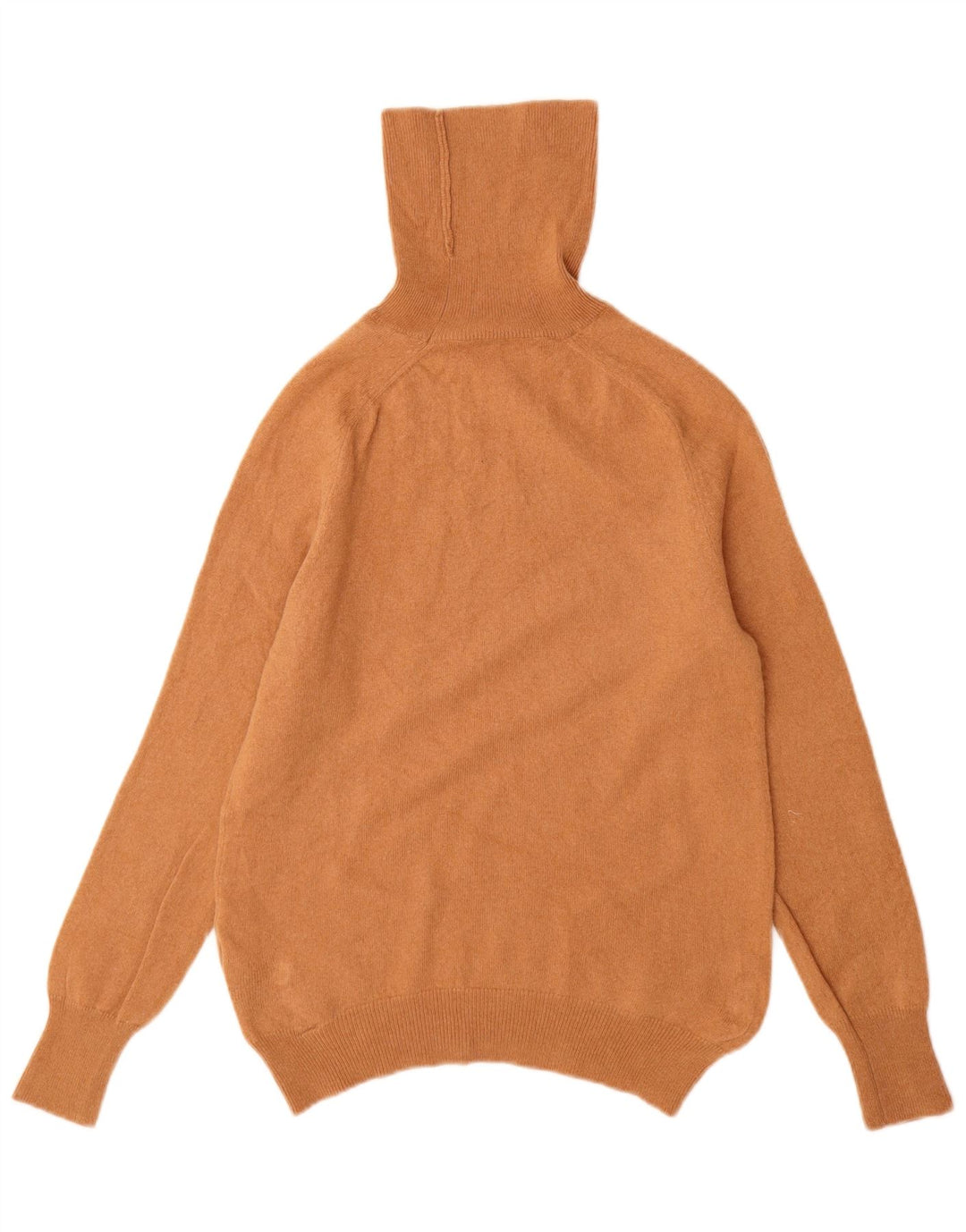 ZARA Jersey con cuello vuelto para mujer, talla 40, lana marrón medio