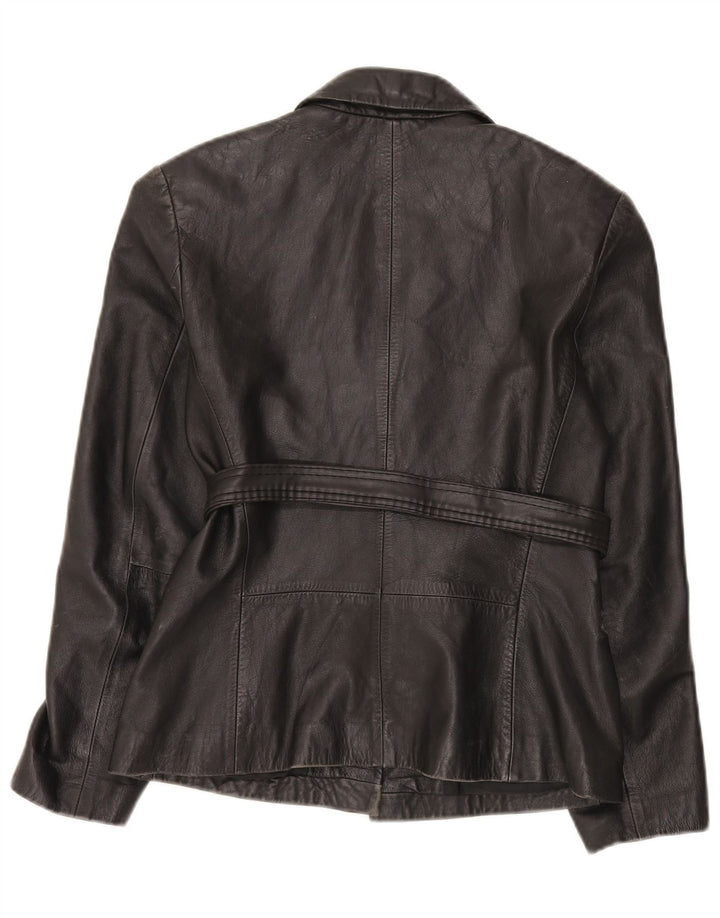 International Concepts Chaqueta de cuero para mujer US 6 Mediana Negro
