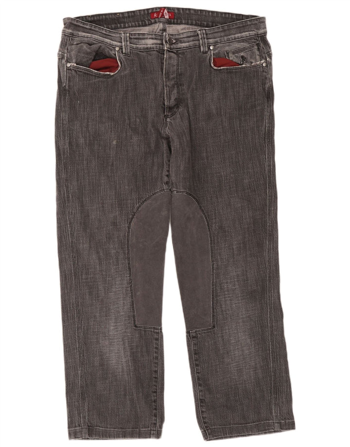 SIVIGLIA Vaqueros recortados para montar a caballo para hombre W40 L26 Poliéster gris
