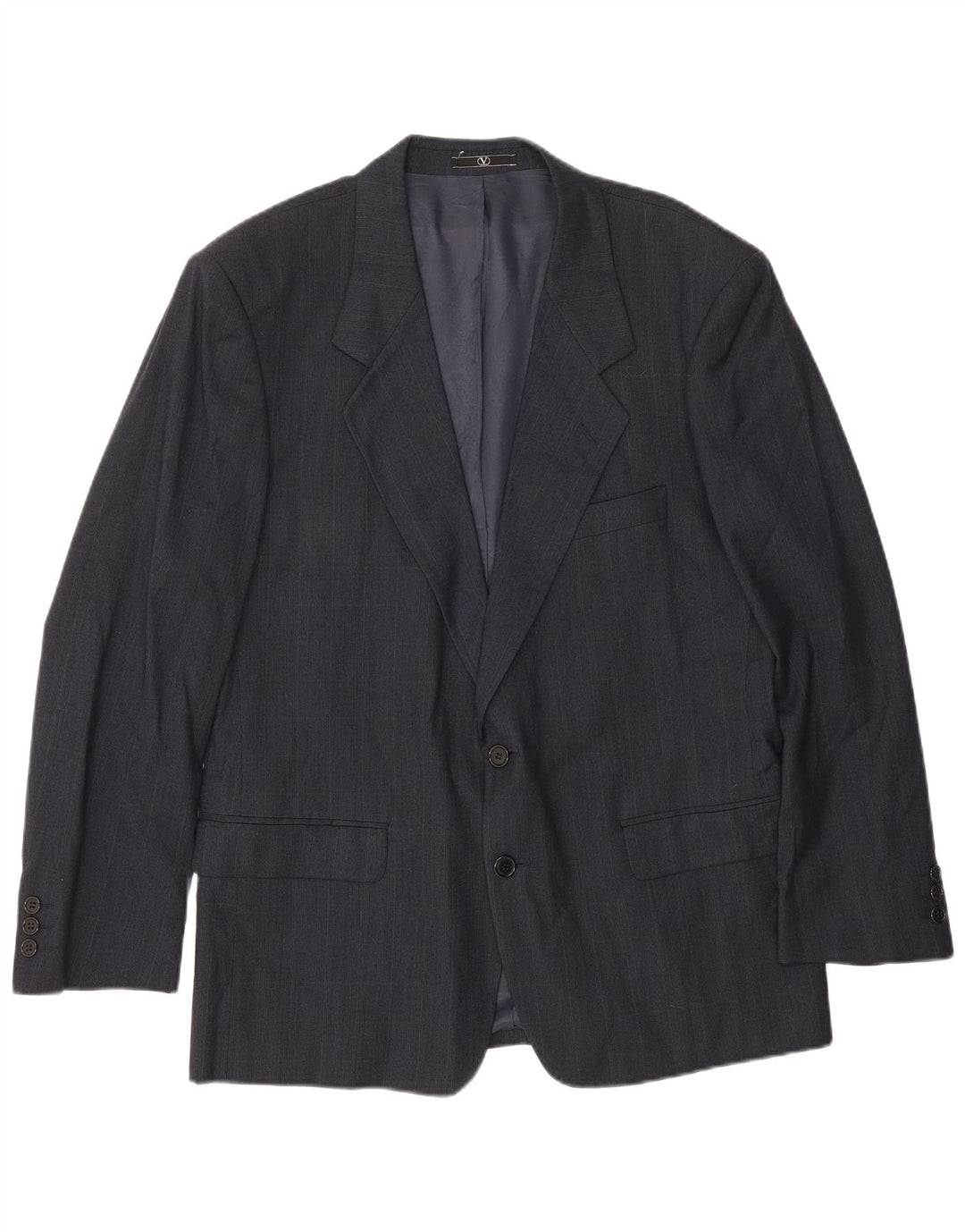 Valentino Chaqueta Blazer De 2 Botones Para Hombre IT 52 XL Lana Virgen Azul Marino