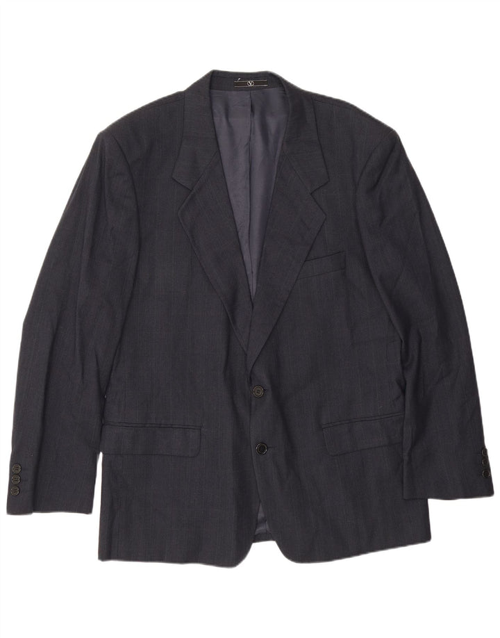 Valentino Chaqueta Blazer De 2 Botones Para Hombre IT 52 XL Lana Virgen Azul Marino