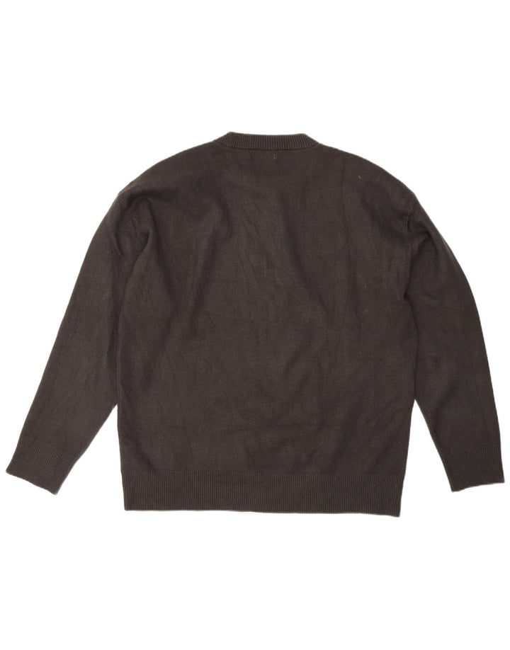 Zara Hombre Jersey De Cuello Redondo Jersey Grande Viscosa Gris