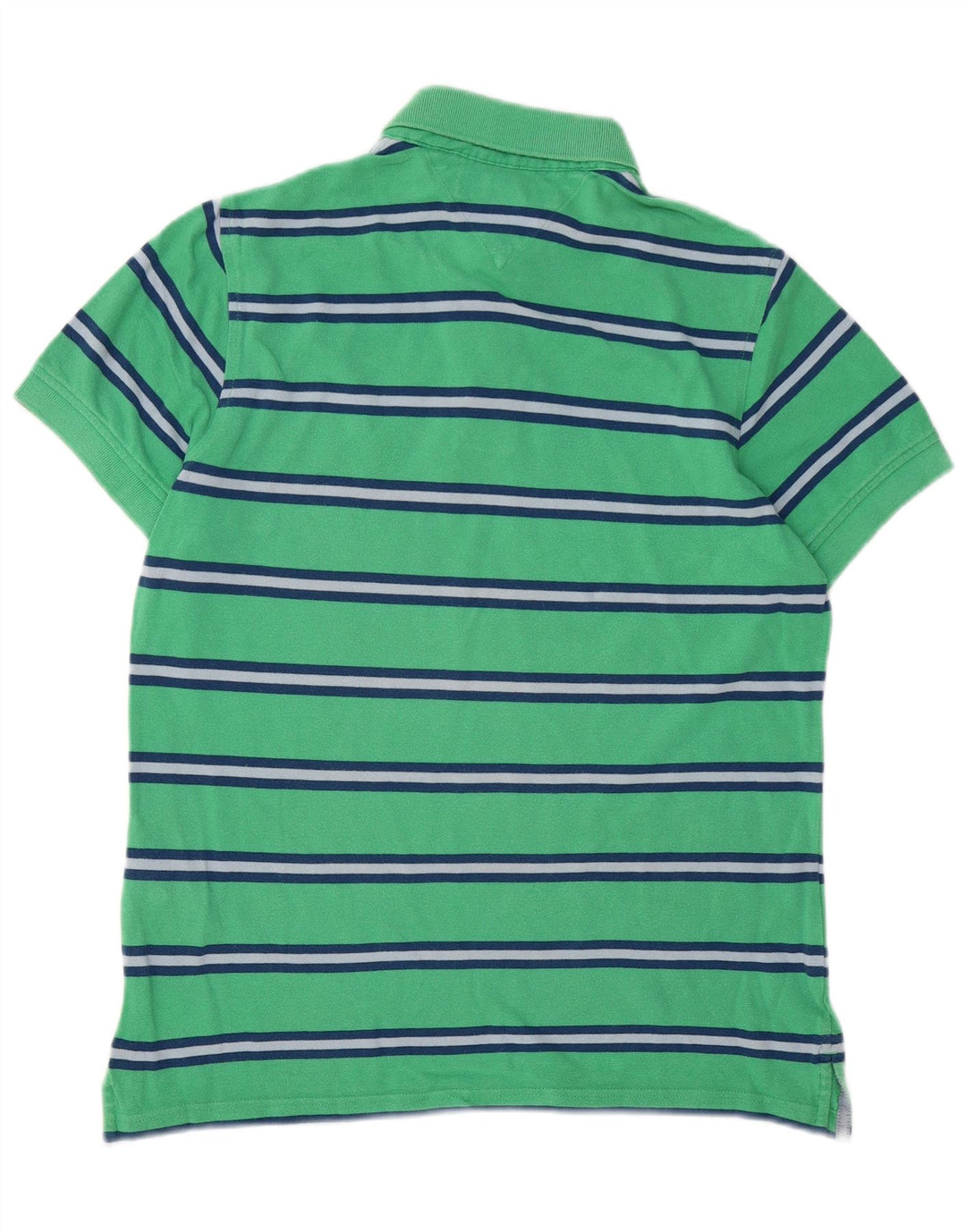 TOMMY HILFIGER Polo Custom Fit para hombre Algodón de rayas verdes pequeño