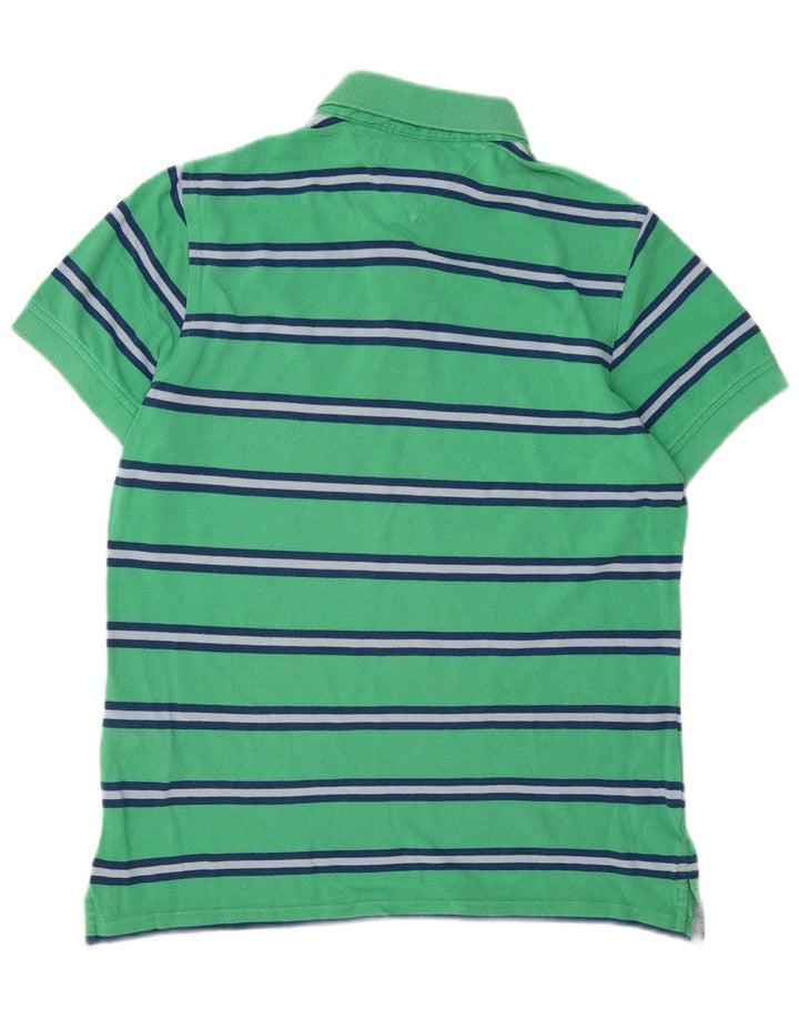 TOMMY HILFIGER Polo Custom Fit para hombre Algodón de rayas verdes pequeño