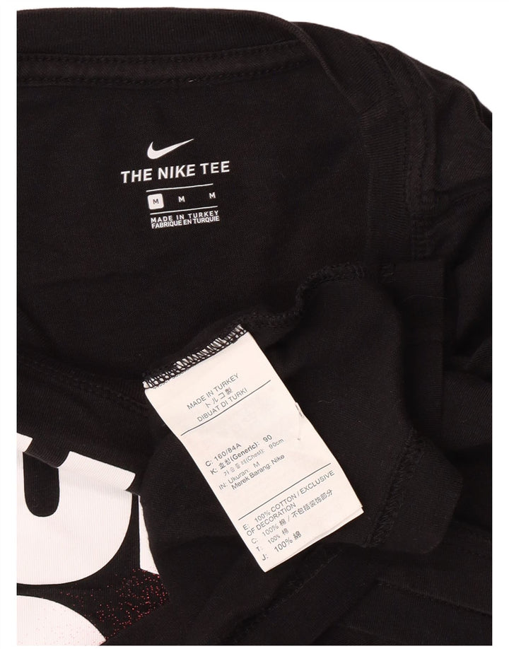 Nike Camiseta holgada con estampado gráfico para mujer UK 44 Mediano Negro Algodón