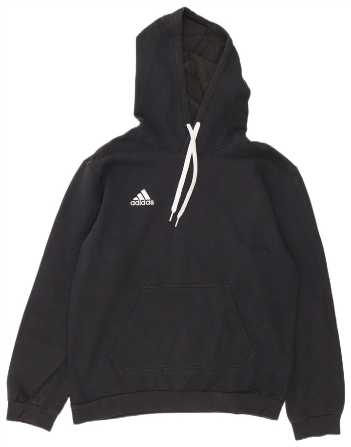 Adidas Hombre Sudadera Con Capucha Jumper Medium Negro Algodón
