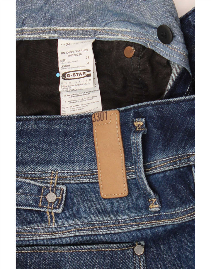 Vaqueros G-Star Mujer 3301 Slim W32 L32 Algodón Azul Marino