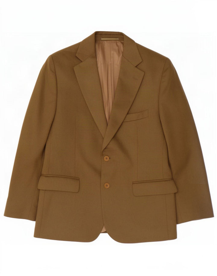 Pierre Cardin Chaqueta tipo blazer de 2 botones para hombre IT 48 Lana caqui mediana