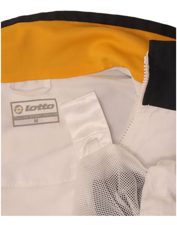 Lotto Hombre Chaqueta De Chándal Superior Poliéster Color Block Medio Blanco