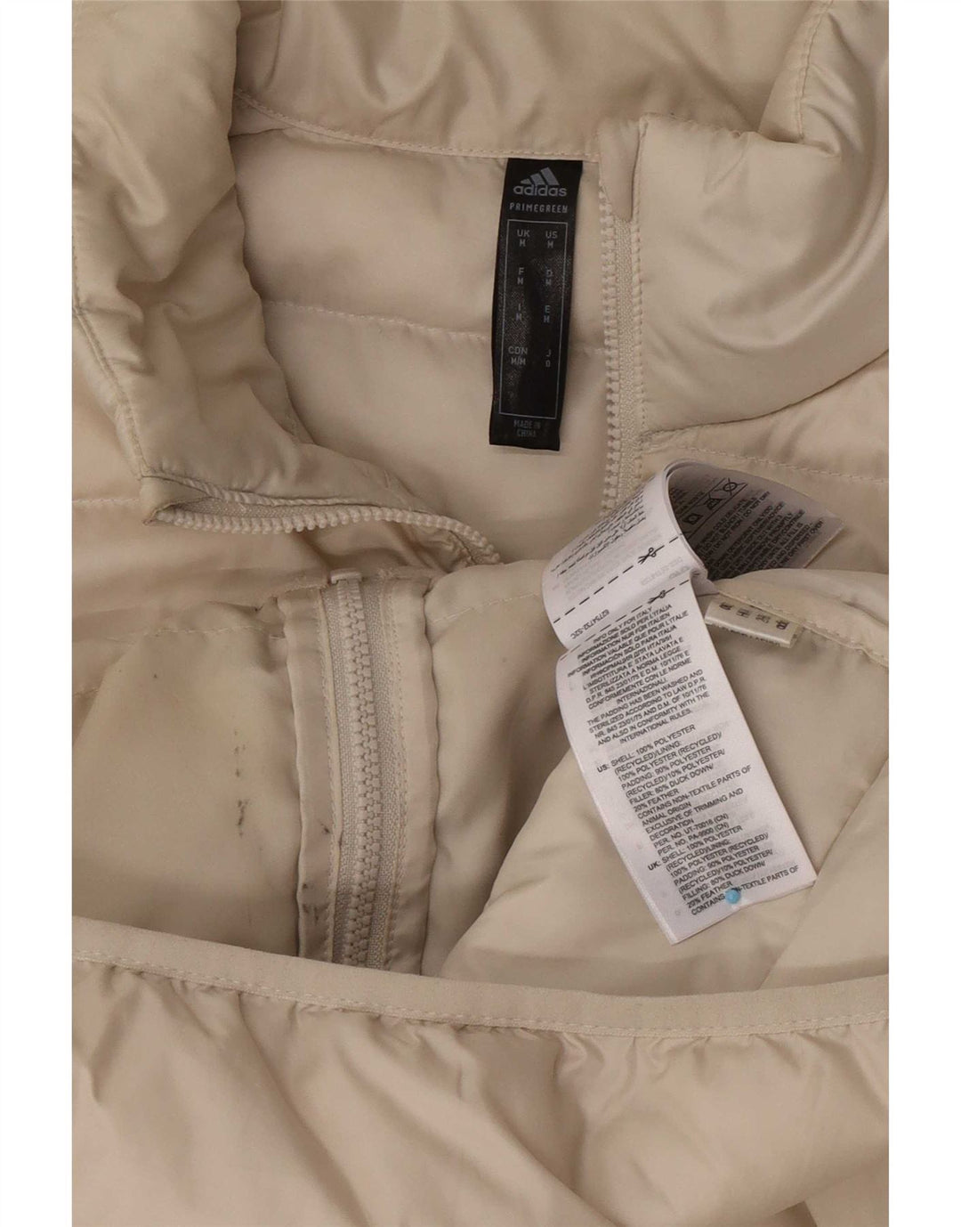 Adidas Chaqueta acolchada para hombre ES 38 Poliéster beige medio