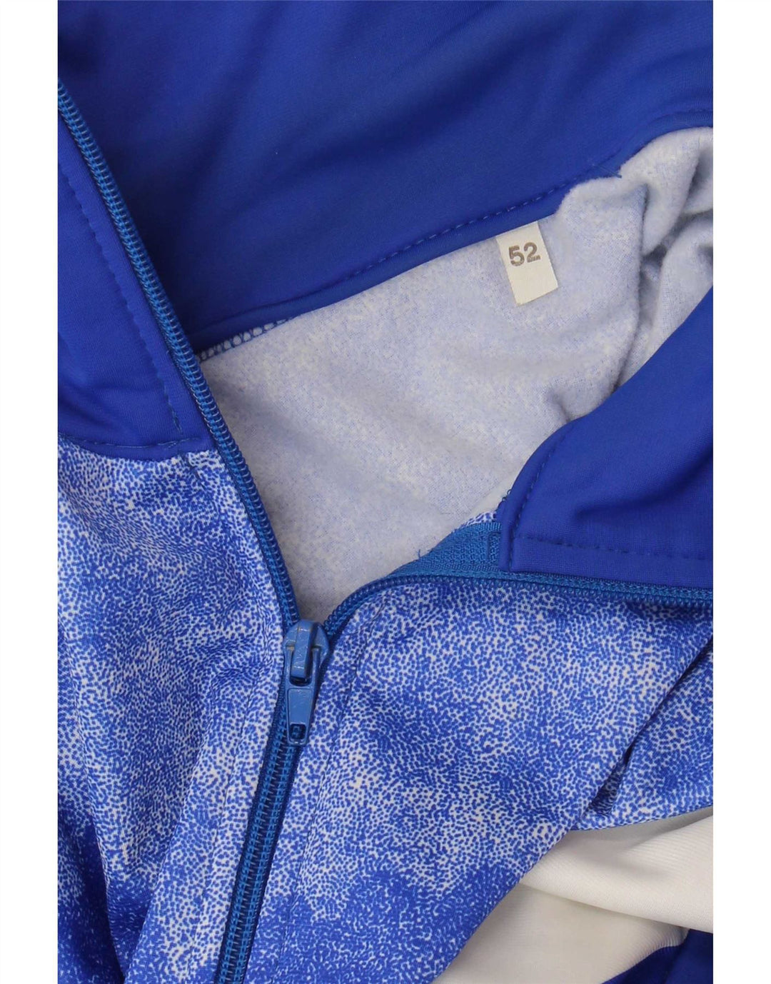 Vintage hombres chándal top chaqueta IT 52 grande azul colorblock