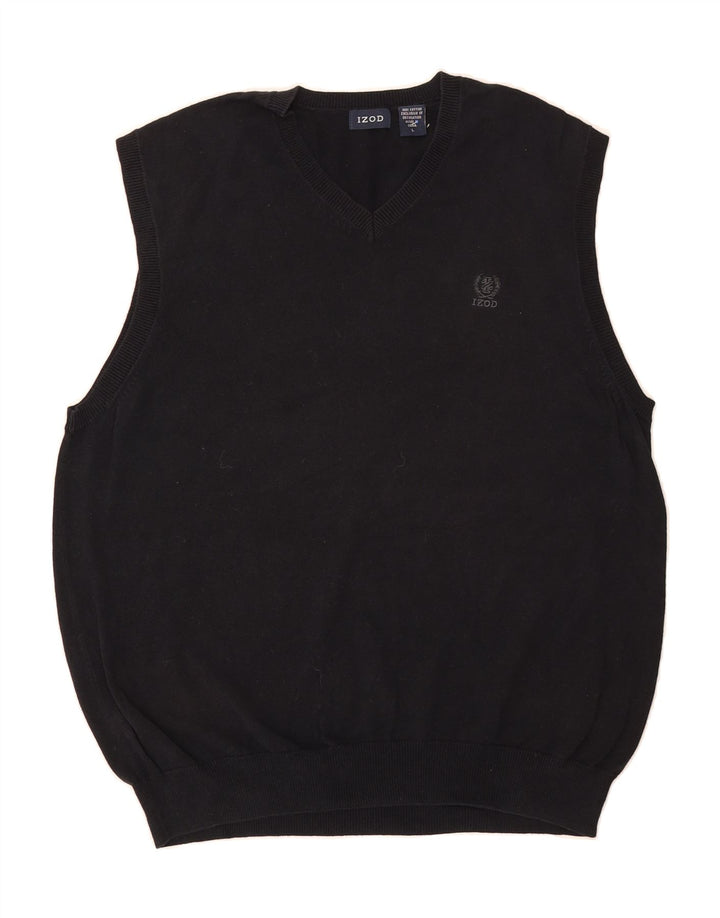 IZOD Mens Izod Vest Tank Top Large Navy Blue Cotton Vintage Izod and Second-Hand Izod from Messina Hembry 