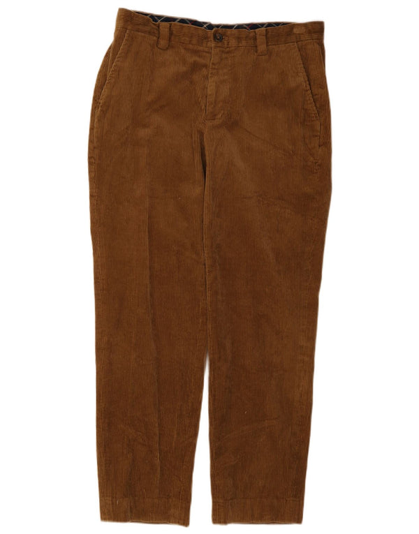 Brooks Brothers Pantalones de pana rectos Clark para hombre W34 L30 Algodón marrón