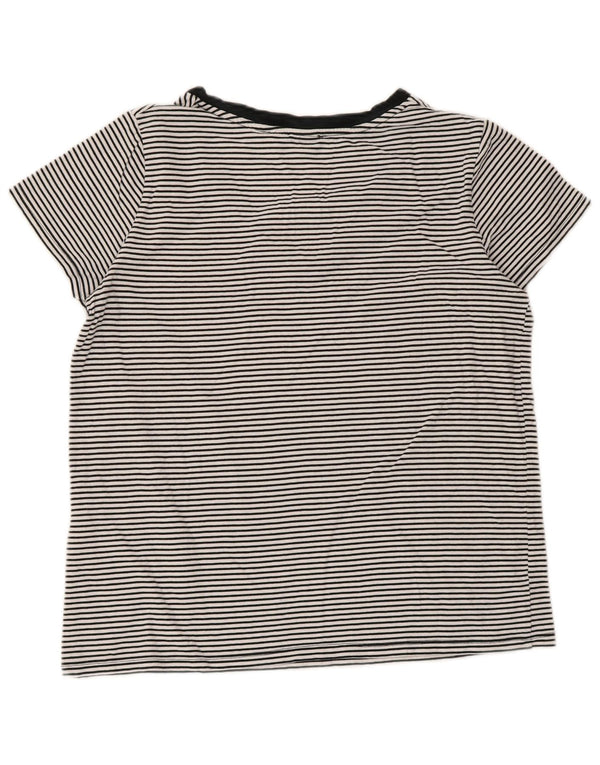 Levi's Camiseta para mujer Top UK 40 Large Algodón a rayas negras