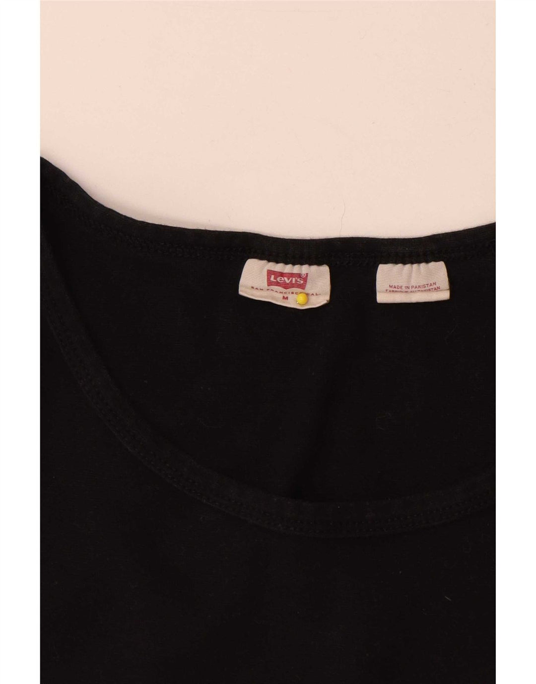 Levi's Camiseta para mujer Top UK 12 Medium Black Cotton