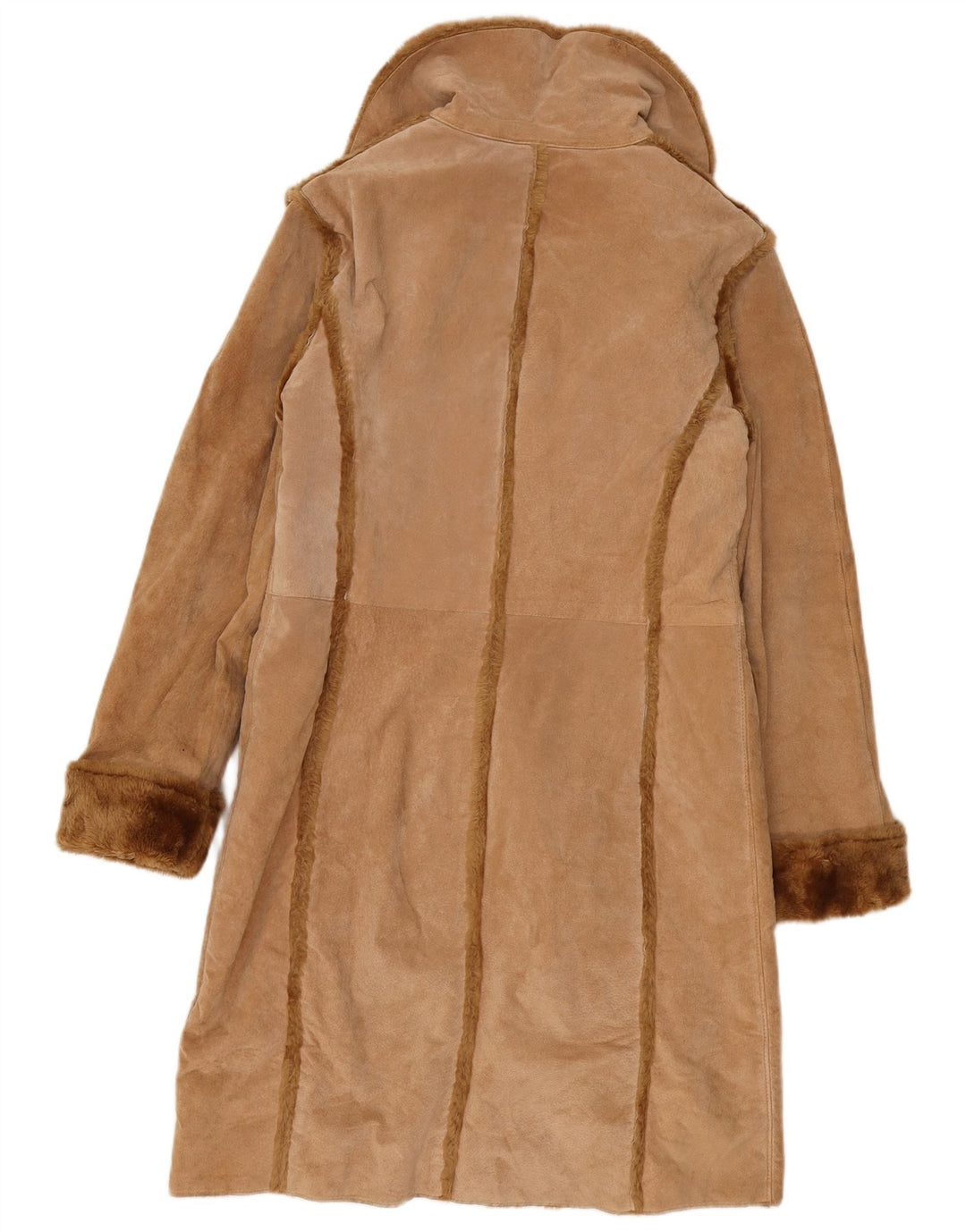 Montereggi Abrigo de piel de oveja para mujer IT 46 Cuero beige grande