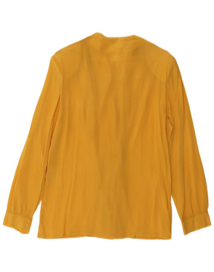 Blusa Vintage Mujer IT 42 Poliamida Amarilla Mediana