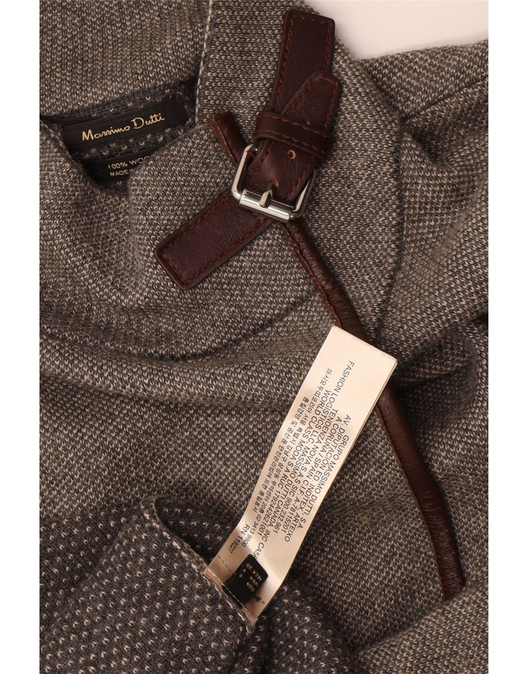 Massimo Dutti Cárdigan Extragrande de Manga 3/4 para Mujer UK 40 Small Gris