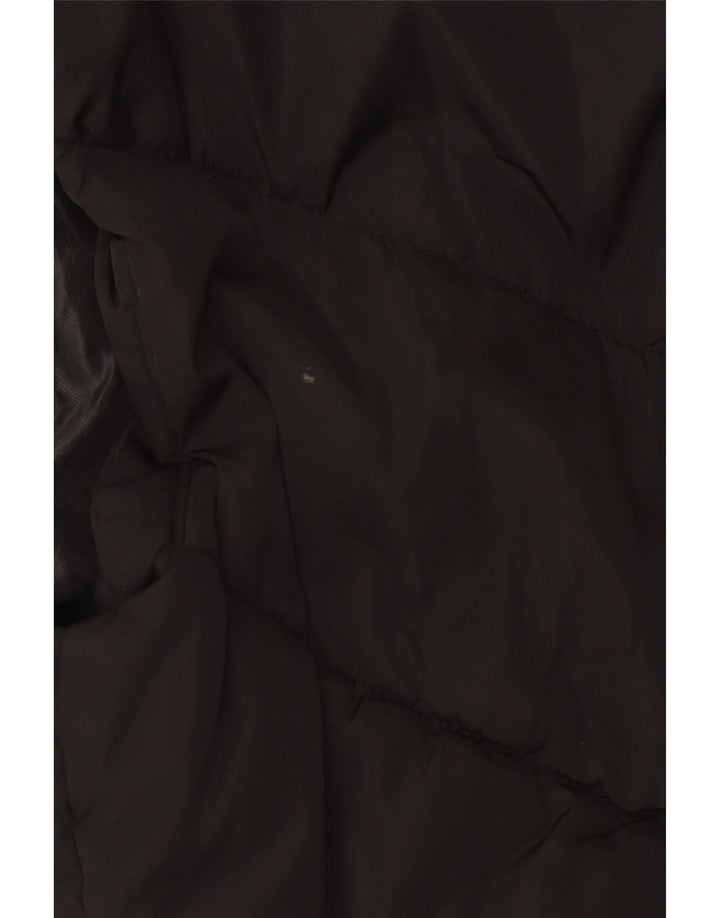 Zara Mujer Chaleco Acolchado UK 12 Medium Negro
