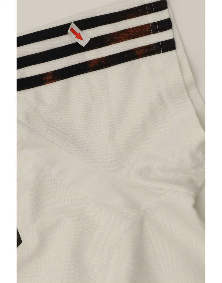 Adidas Mens Wolverhampton Wanderers Polo Grande Blanco Rayas Algodón
