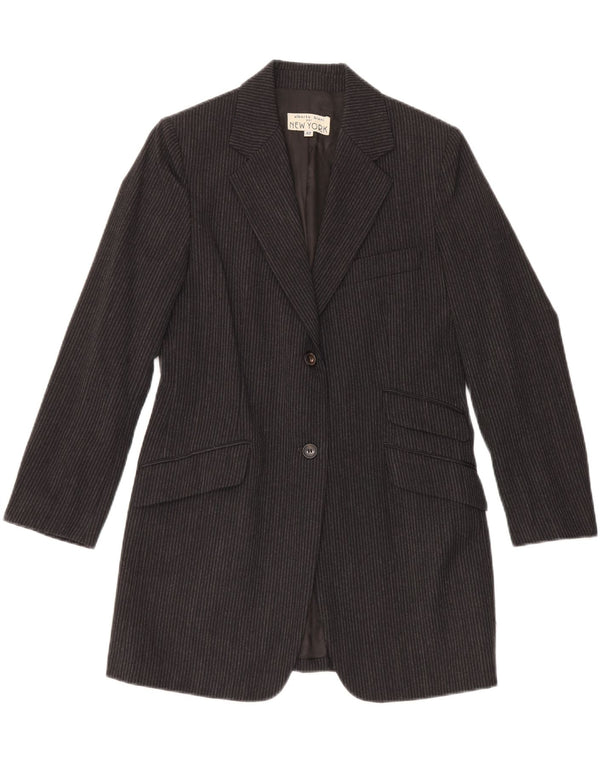 Alberto Biani Chaqueta Blazer Mujer IT 42 Clásico Rayas Gris Medio