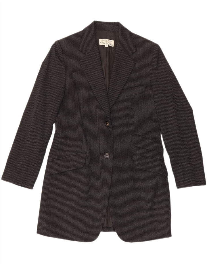 Alberto Biani Chaqueta Blazer Mujer IT 42 Clásico Rayas Gris Medio