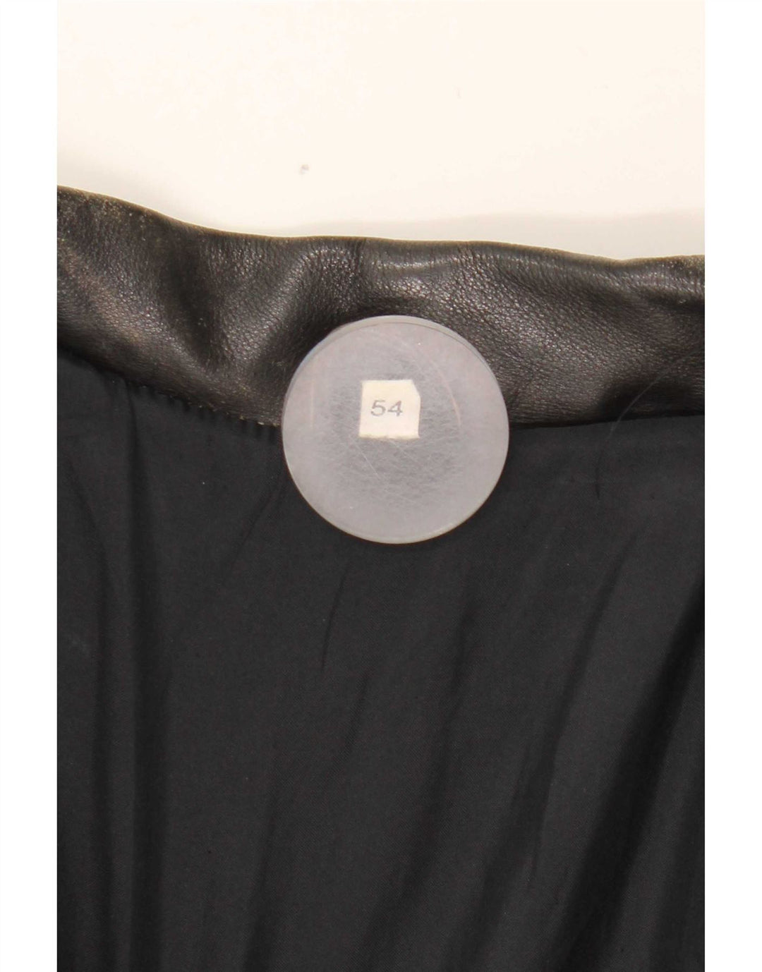 Chaqueta de cuero vintage para hombre IT 54 2XL Negro