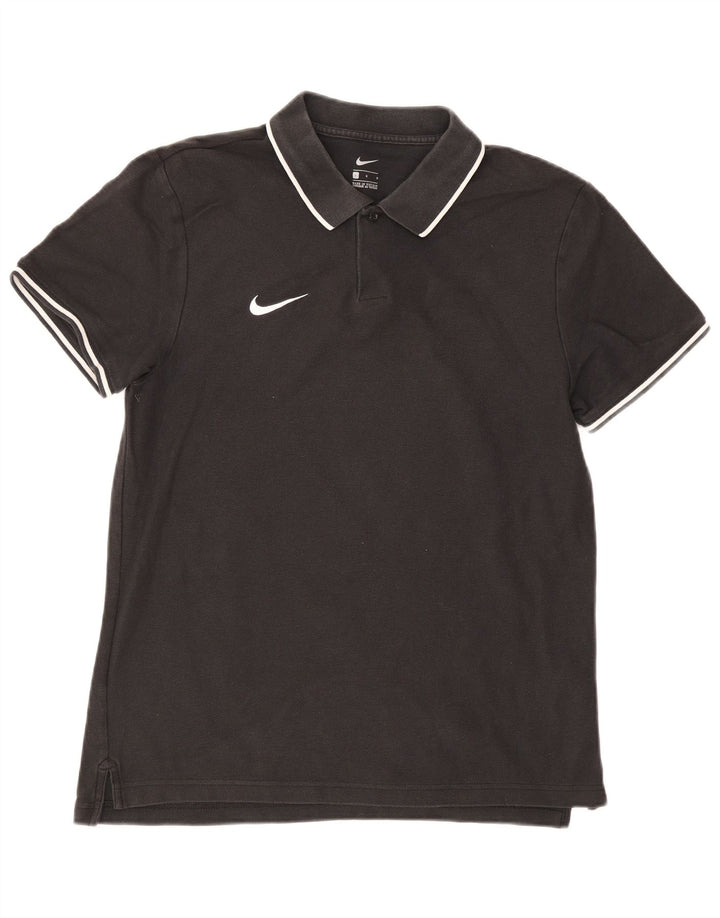 Polo NIKE para hombre, talla grande, algodón negro