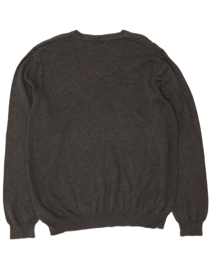 Marks & Spencer Jersey Regular Fit con Cuello en V para Hombre XL Algodón Gris