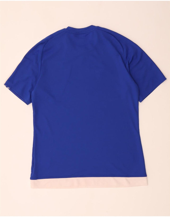 Adidas Hombre Climalite Camiseta Top Poliéster Azul Medio
