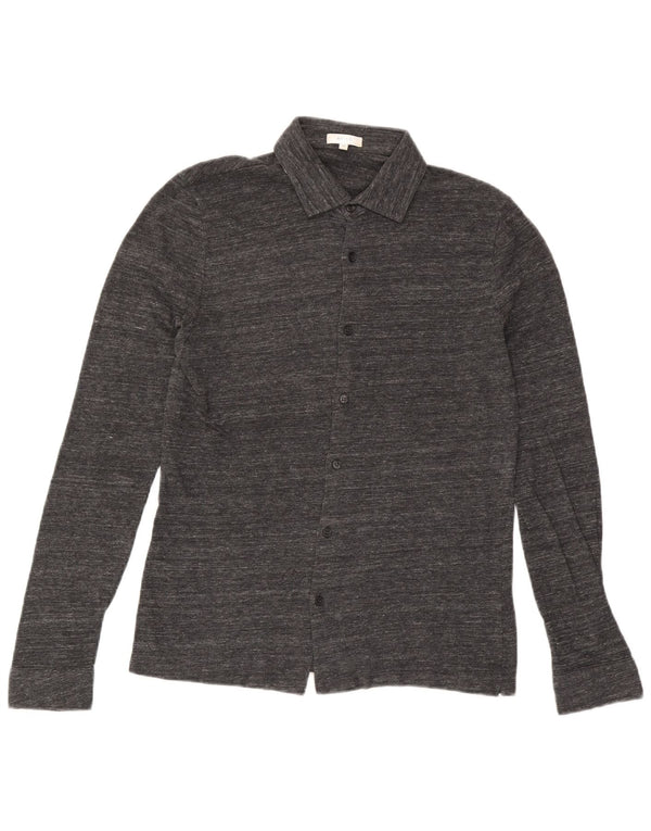 Camisa Reiss para hombre de algodón moteado en gris medio