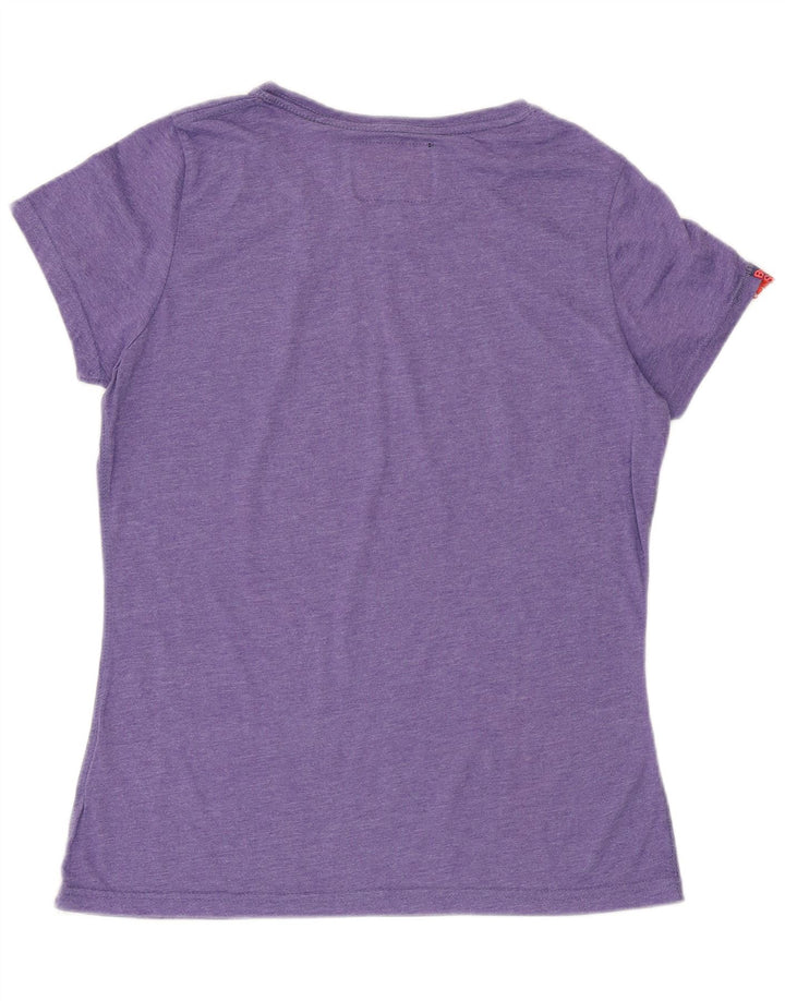 SUPERDRY Camiseta gráfica para mujer Top UK 40 XL Algodón morado