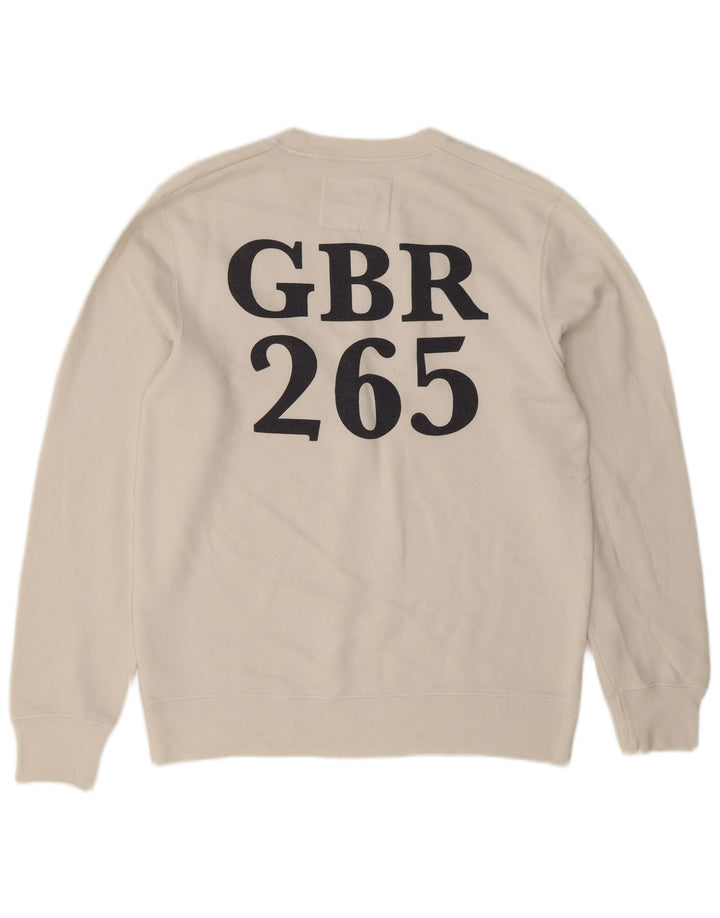 Jack Wills Sudadera Estampada Hombre Jersey Grande Algodón Blanco