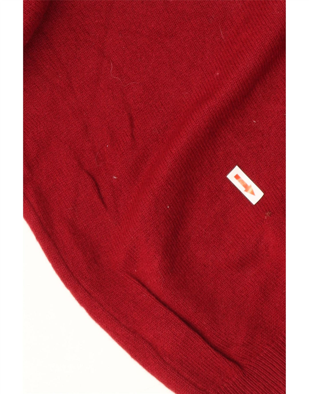 Marks & Spencer Jersey con cuello en V para hombre de lana burdeos medio