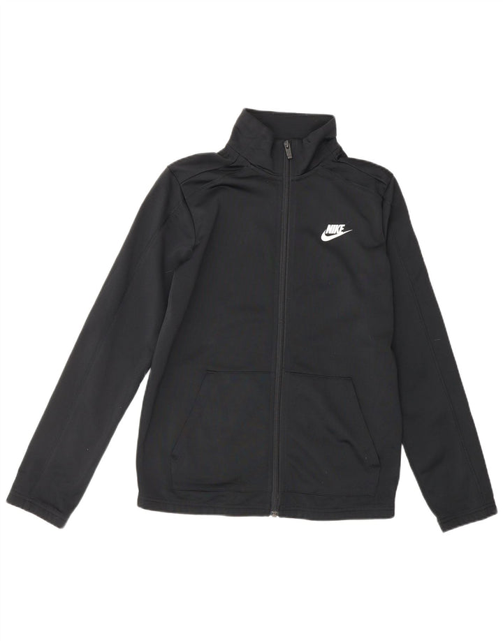 NIKE Chaqueta de chándal para niños 12-13 años Grande Negro Poliéster