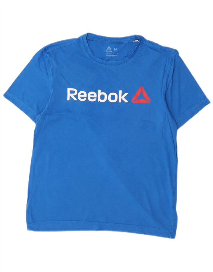 Camiseta Reebok Hombre Graphic Top Algodón Azul Medio