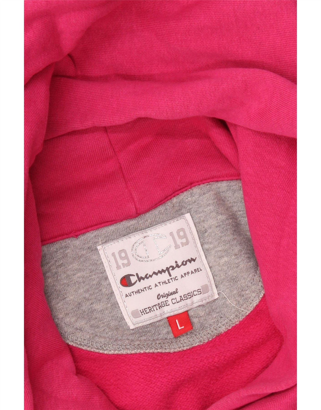 CHAMPION Jersey con capucha para mujer Heritage Classics Graphic UK 40 Large Pink