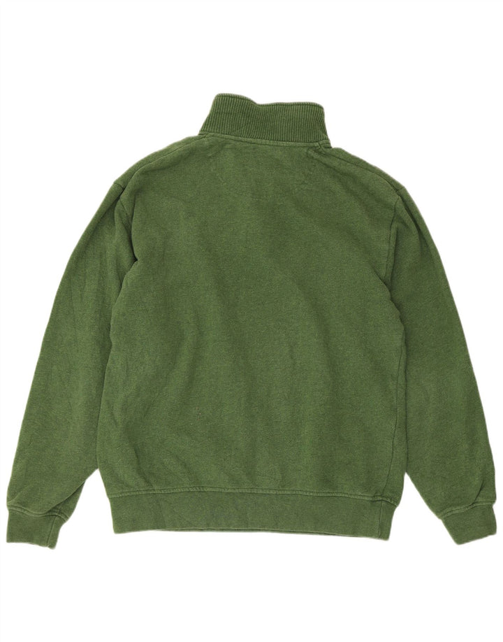 Orvis Hombre Sudadera Regular Fit Con Cremallera 1/4 Jersey Jersey De Algodón Verde Medio