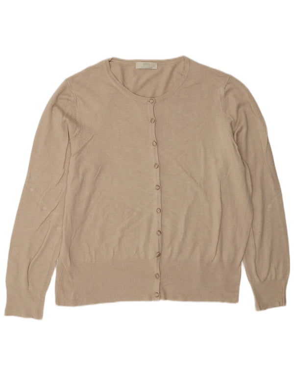 Marks & Spencer Suéter Cárdigan para Mujer UK 20 2XL Viscosa Beige