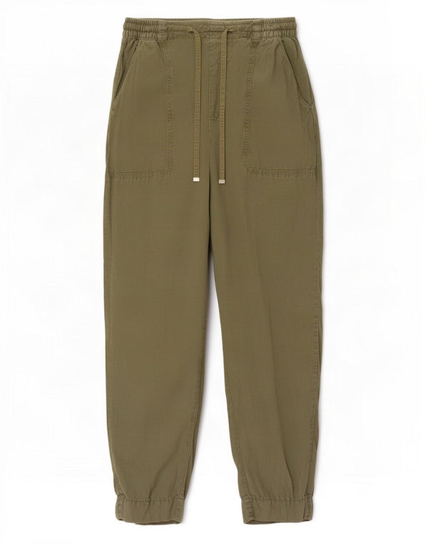 Zara Mujer Pantalón Casual Joggers XS W24 L25 Caqui Lyocell