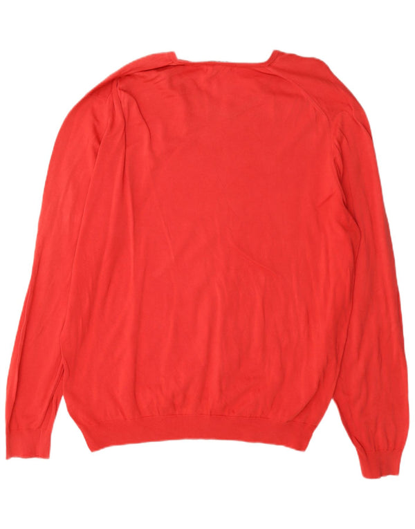 Massimo Dutti Jersey con Cuello en V para Hombre Large Rojo