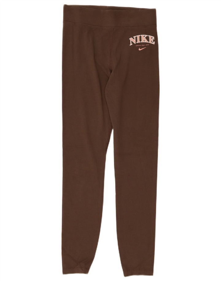 NIKE Leggings gráficos para mujer UK 10 Small Gris Algodón