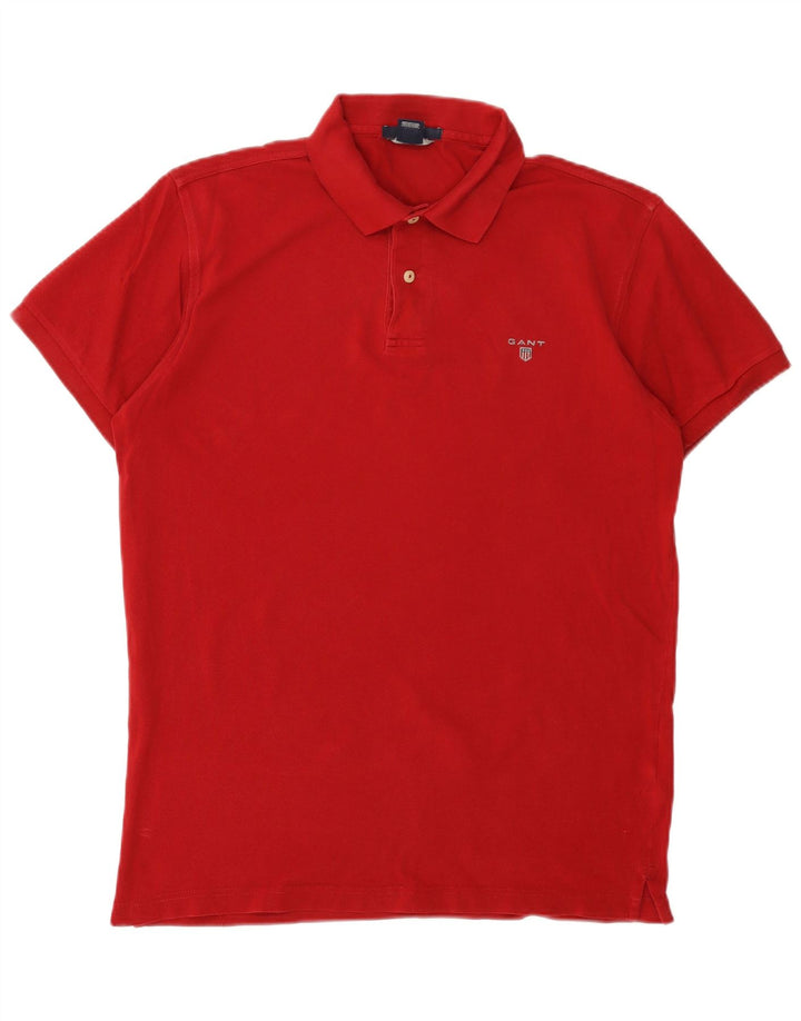 GANT Polo entallado para hombre de algodón rojo grande
