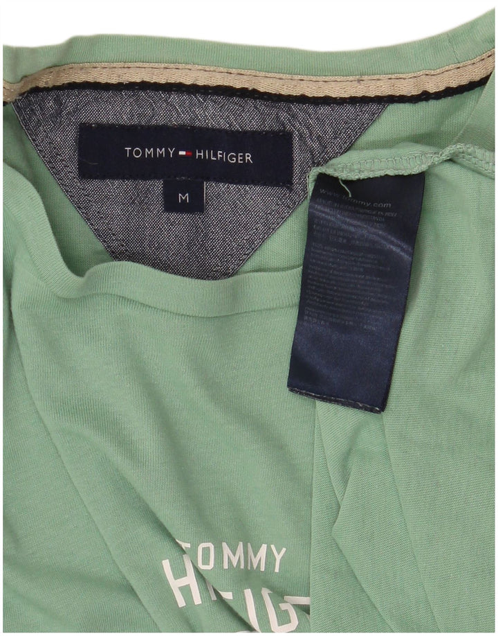 Tommy Hilfiger Camiseta gráfica para hombre Top Algodón verde medio