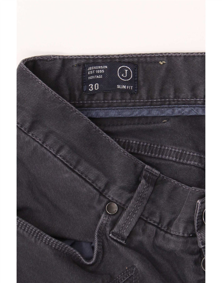 Jeckerson Vaqueros ajustados para hombre W30 L31 Algodón gris