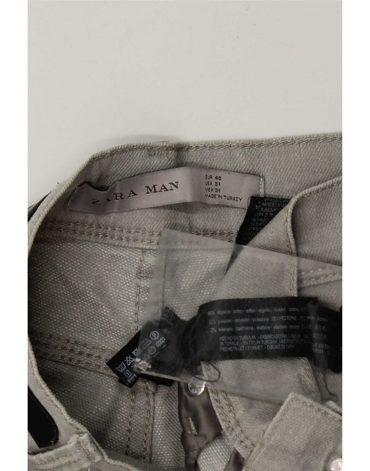 Zara Mens Slim Jeans EU 40 Medium W31 L30 Algodón Gris