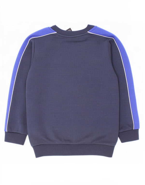 Ellesse Sudadera con estampado gráfico para niños 5-6 años Azul marino Colorblock