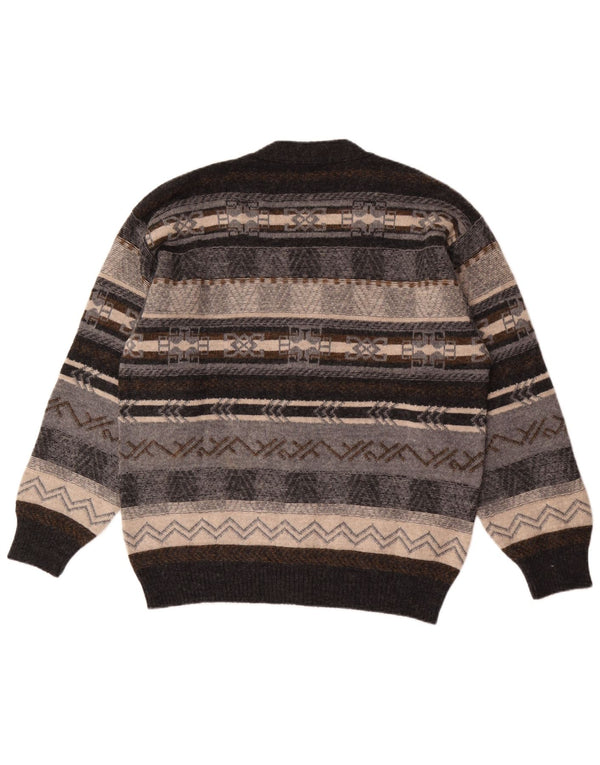 Gioferrari Cárdigan Hombre IT 54 XL Lana Geométrica Gris