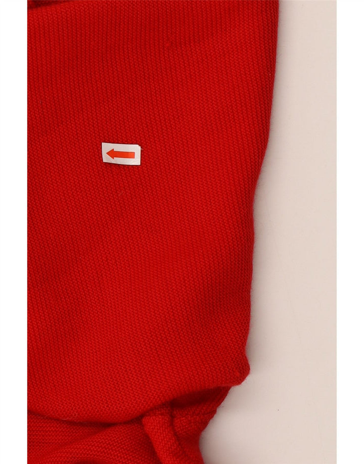 Vintage mujer Cardigan suéter EU 44 XL lana roja