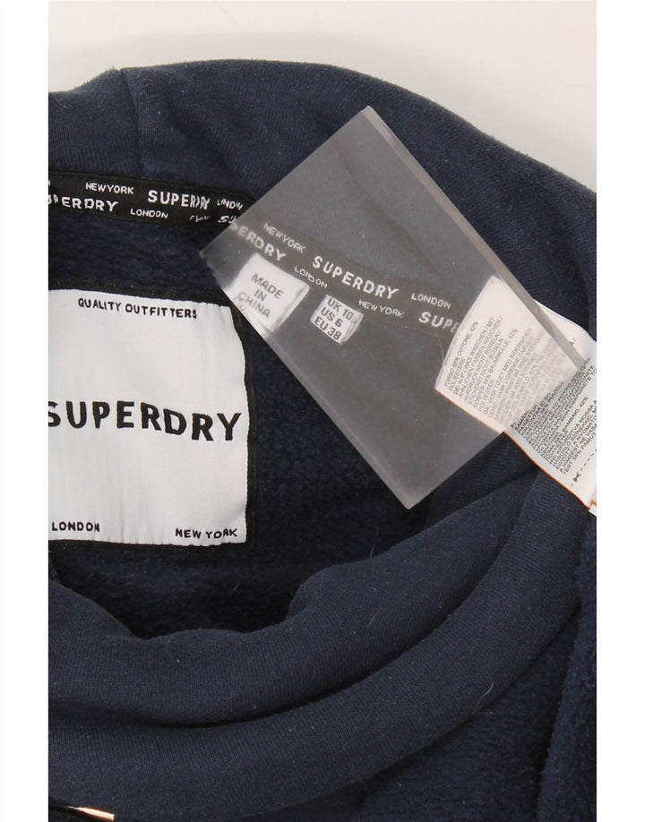 SUPERDRY Sudadera con estampado gráfico extragrande para mujer UK 10 Small Azul marino